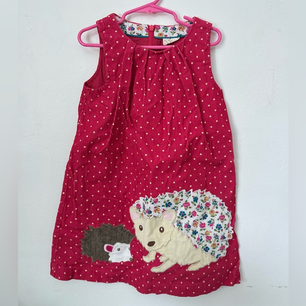 Mini Boden Corduroy Pinafore Dress size 6-7Y. EUC!!